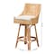 Baxton Studio Bella Modern Bohemian Natural Brown Rattan Bar Stool 228-13091-ZORO - alternate 5